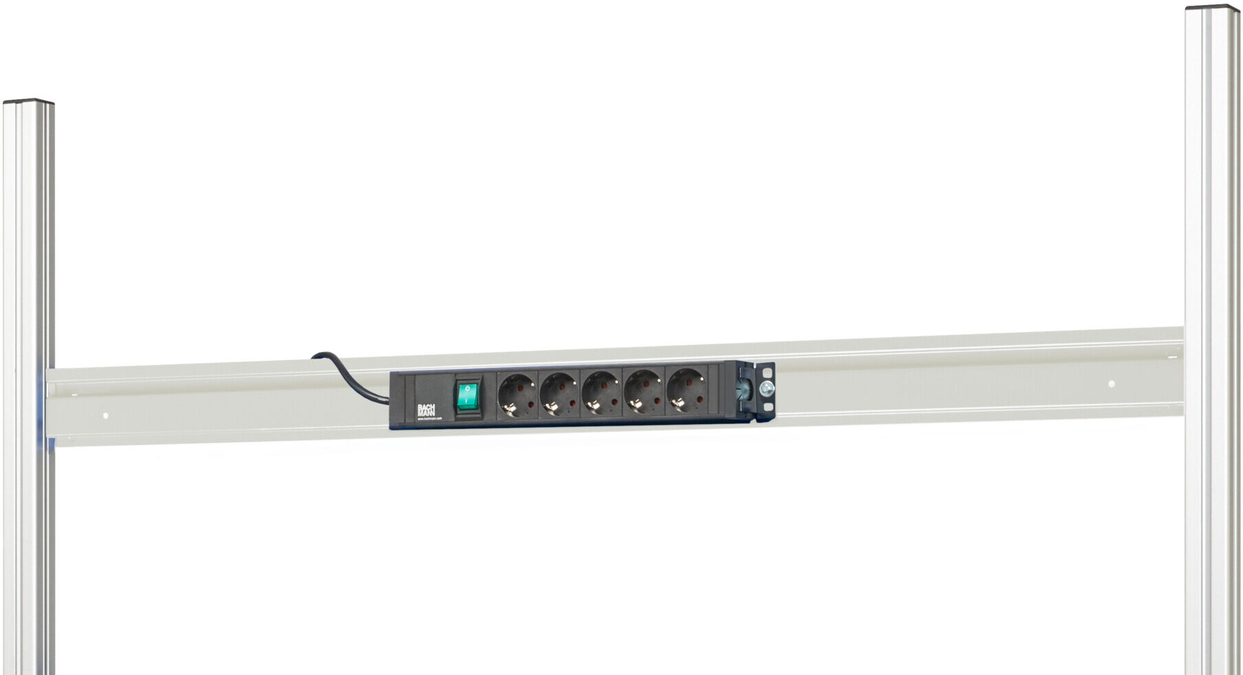 Rau Energieleiste mit Halteschiene Serie E, B1200xT85xH80mm, RAL7035 (E-EL-D-KES1200.12)