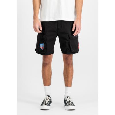 Shorts ALPHA INDUSTRIES "Flying Tigers Shorts", Herren, Gr. 31, Normalgrößen, schwarz, Obermaterial: 100% Baumwolle, Hosen Shorts