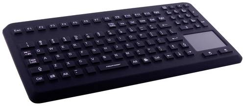 GETT TKG-104-TOUCH-IP68-VESA-BLACK-USB-DE Kabelgebunden Tastatur Deutsch, QWERTZ Schwarz IP68 Wasserdicht und staubgeschützt