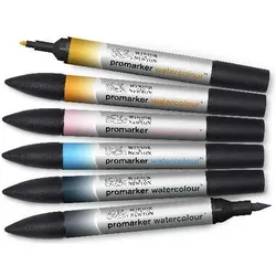 Winsor & Newton, Marker, Watercolour marker set, sky tones 6pcs (6x)