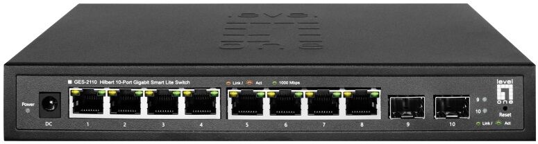 Switch 10 Puertos 10/100/1000Mbps GES-2110 - LEVELONE