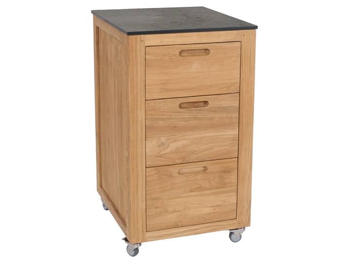Stern Sideboard Elma 3 Schubladen 50x58x88 cm Teak Arbeitsplatte