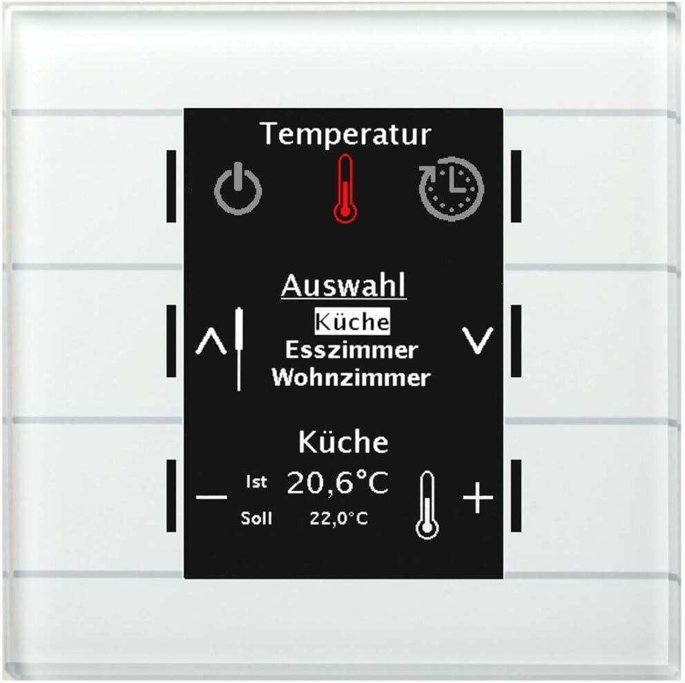MDT technologies Glas Bedienzentrale Smart mit Farbdisplay,ws BE-GBZW.01)
