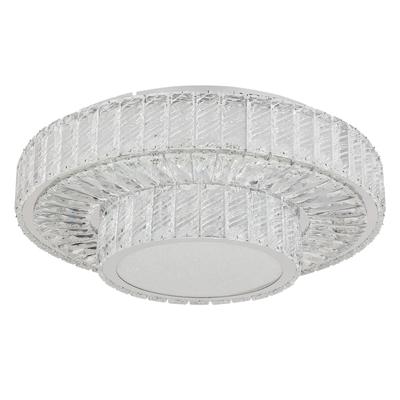 GLOBO LIGHTING LED Deckenleuchte "MUCKY", silber (verchromt), 1 Stk., Leuchten, Deckenlampe, Kristalle, elegante Designleuchte, Wohnbereich, LED Deckenleuchte