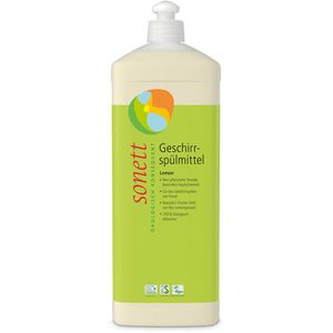 Sonett Spülmittel DE3070, Lemon, Konzentrat, biologisch abbaubar, Flasche, 1 Liter