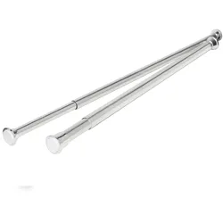 ALU Duschvorhangstange 105 cm - 180 cm silber glänzend