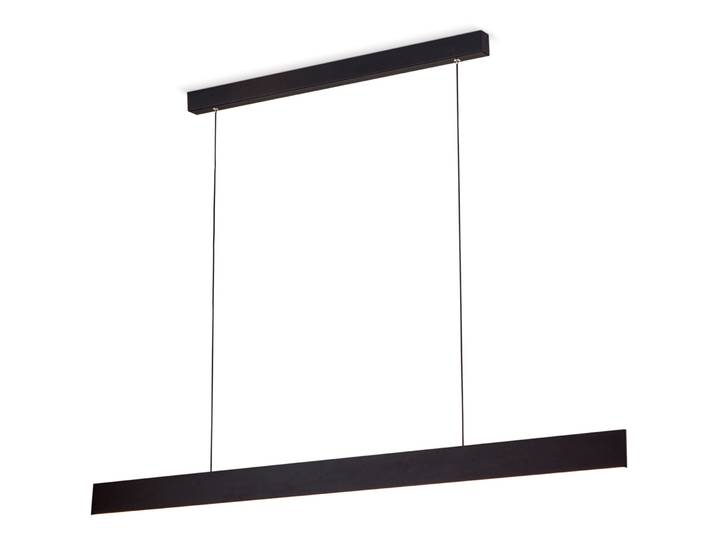 Pendellampe Gideon schwarz Stahl B 3.6 cm - Lichtfarbe: Warmweiss