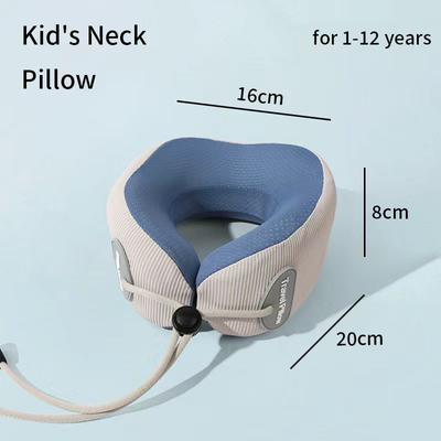 The Handy Homestead Kids Memory Foam Neck Pillow For Travel And Naps gray
