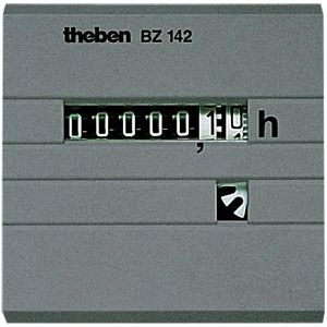 Theben Betriebsstundenzähler BZ 142-1, analog, für Fronttafeleinbau, Synchronmotorantrieb, für 230 V AC