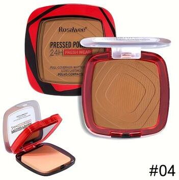 Quick Pick Pro Pressed Powder Foundation Matte Full Coverage Oil Control Face Powder With Puff 04