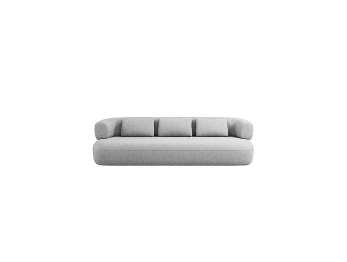 3-Sitzer Design Sofa Estro Chenille Silver chosen by Bloomingloft