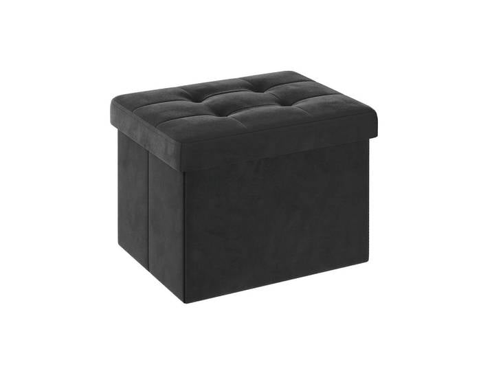 Hansiro Sitzbank Harare, Schwarz, Holzwerkstoff, 41x31x31 cm, Ordnen & Aufbewahren, Schmuckaufbewahrung