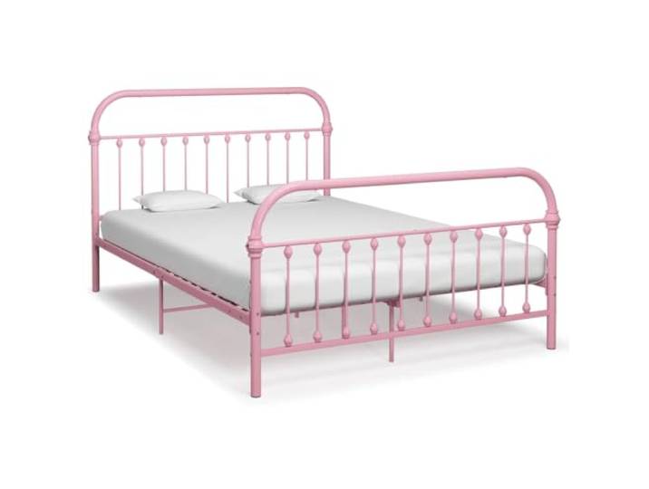RJPLMFV Bettgestell, Metall, Rosa, 120 x 200 cm, ohne Matratze Lattenrost inklusive, stabile Konstruktion, Montage erforderlich, Schlafzimmer