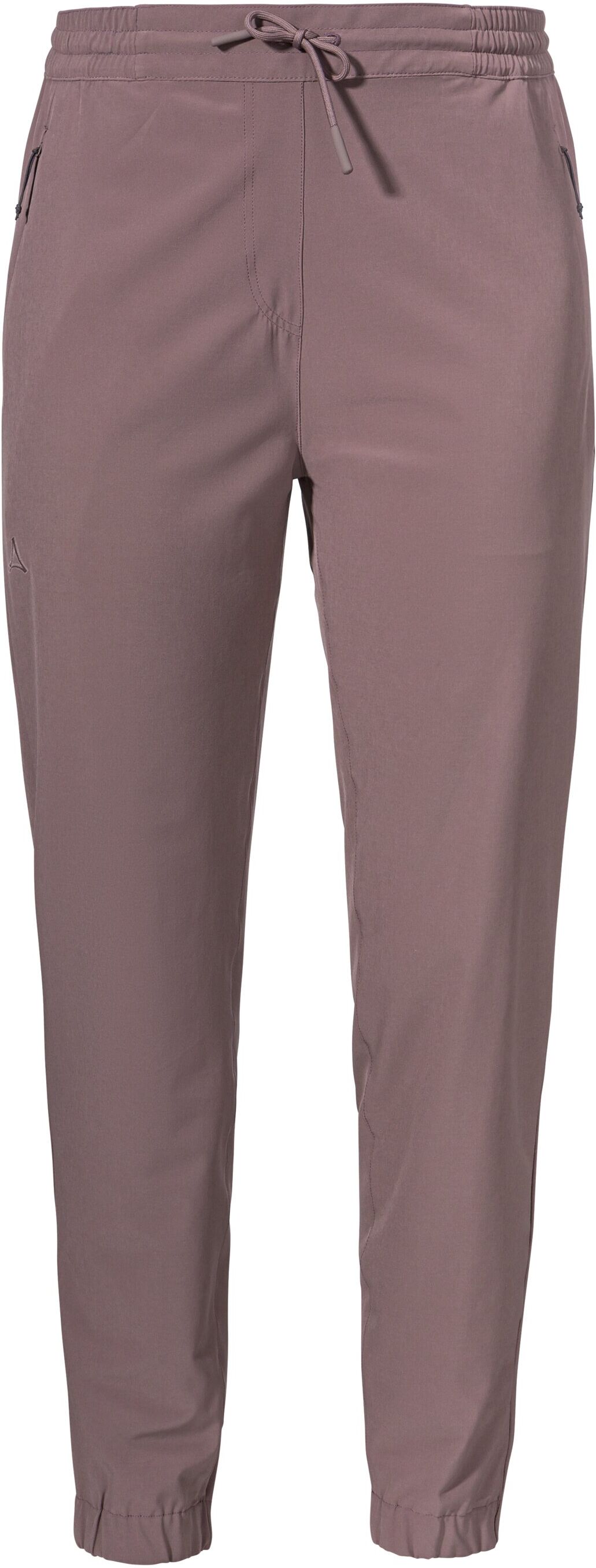Funktionshose SCHÖFFEL "Pants Vienna L", Damen, Gr. 38, N-Gr, braun (twilight mauve), Obermaterial: 87% Polyester, 13% Elasthan, Hosen Funktionshose, sportlicher Stil, bequeme Passform twilight mauve 38, N-Gr