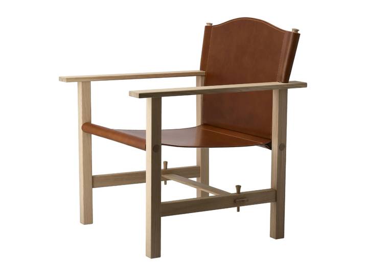 Gärsnäs Fauteuil Ferdinand Chêne non traité - cuir Tärnsjö cognac