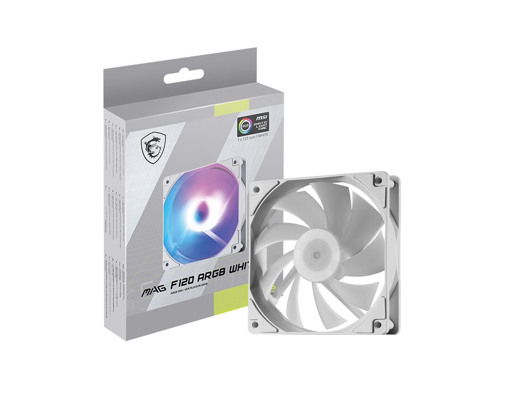 MSI MAG F120 ARGB 120mm Lüfter weiß OE3-7G26F04-HH9