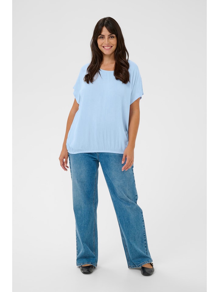KAFFE curve Bluse in Hellblau - 48