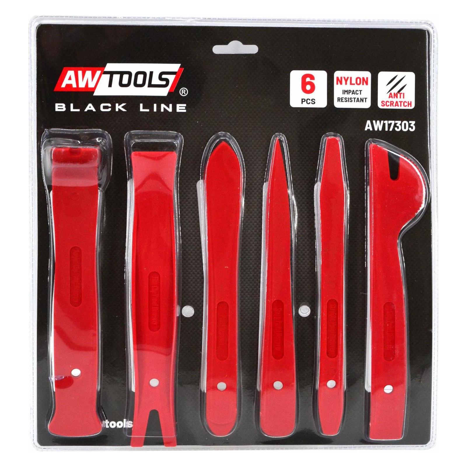 Awtools Zestaw ściągaczy Do Tapicerki Nylon 6cz. (AW17303)