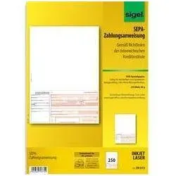 Sigel, Formular, Zahlungsanweisung ZV672 Papier Weiss (240 x)