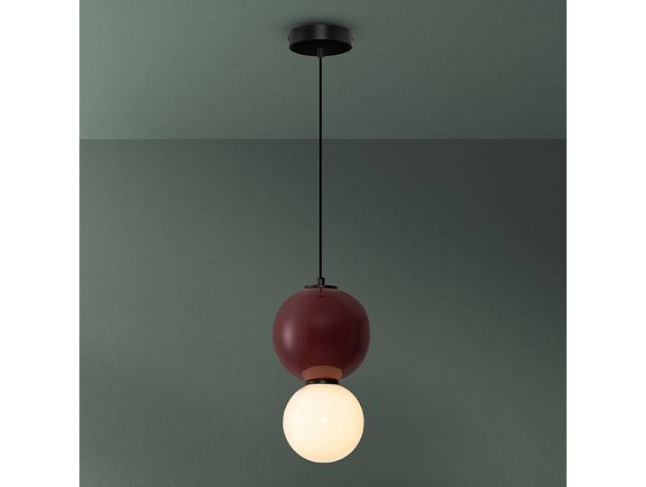 Suspension Noesis type A Ø 18cm Rouge/Rouge Céramique LED non-remplaçables Module LED