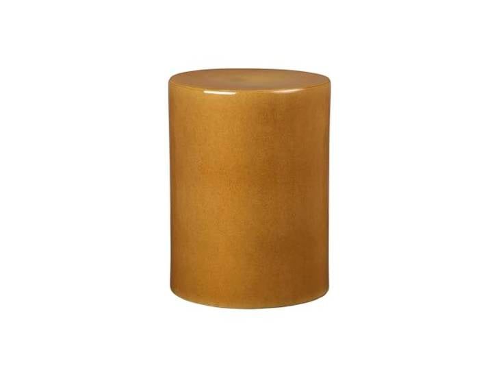 blomus Keramik Hocker -TORU- Farbe Indian Tan Zylindrisch Ø32 m x H43cm Beistelltisch & Sitzhocker glänzende reaktive Glasur