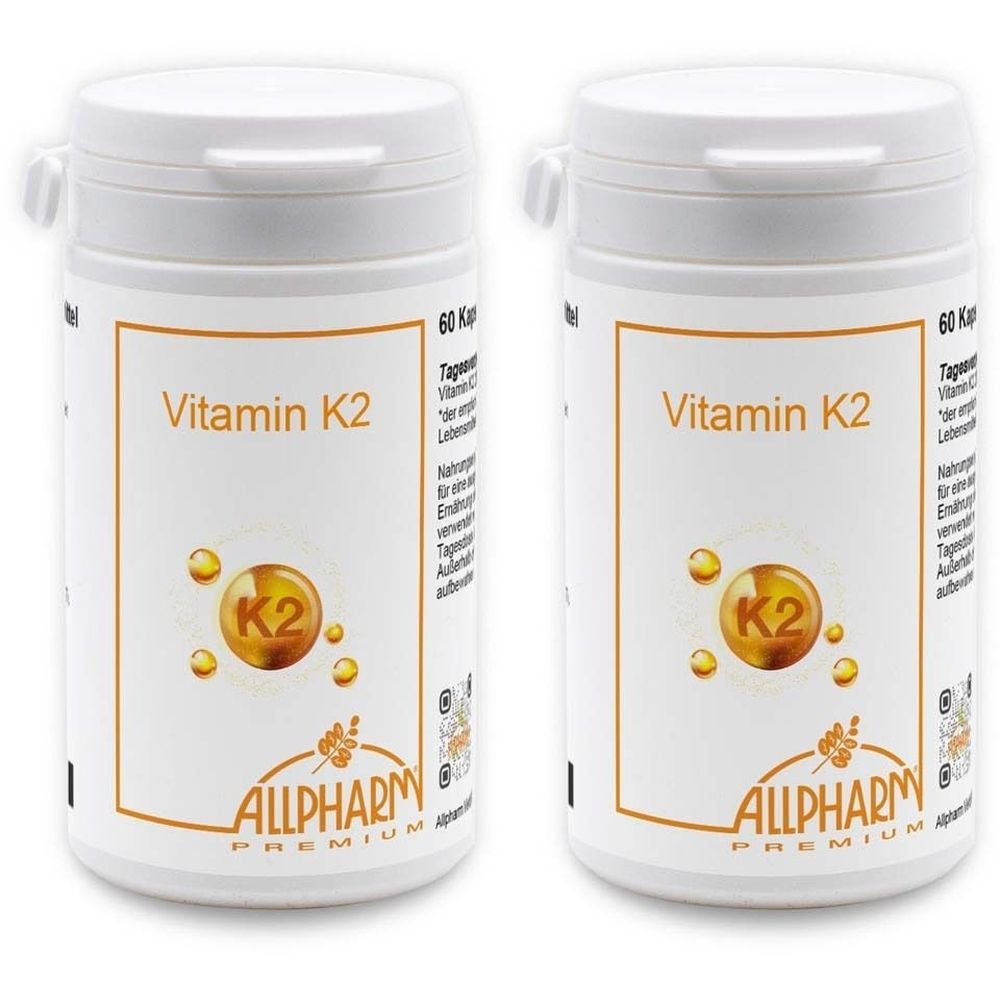 Vitamin K2 MK7 Allpharm Premium 100 µg Kapseln 2x 2x60 St