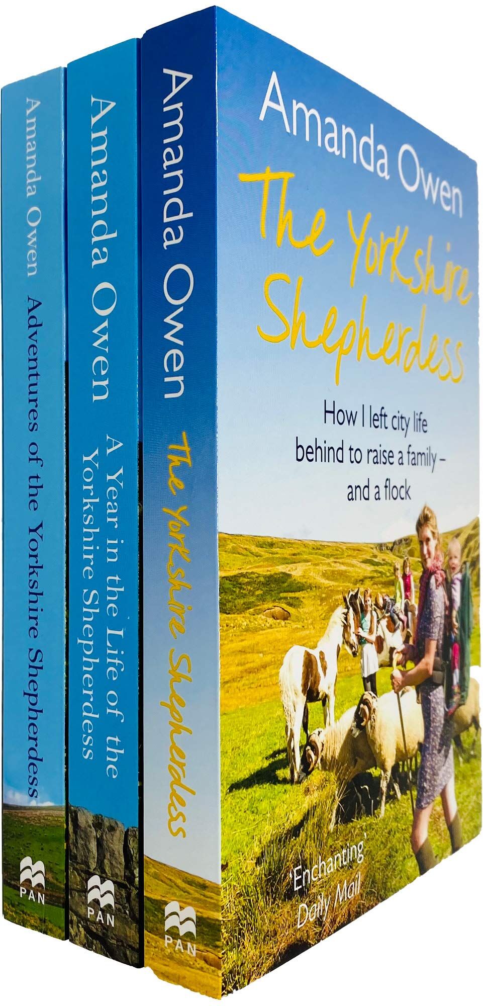 Pan The Yorkshire Shepherdess 3 Books Collection Set by Amanda Owen - Paperback - Sunday Times Bestselling Rural Farming Memoirs
