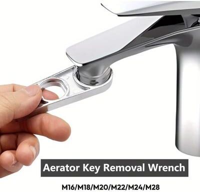 Inspired Living 2 in 1 Faucet Aerator Wrench & Water Flow Adjuster Tool 2 in 1 Faucet Aerator Wrench & Water Flow Adjuster Tool