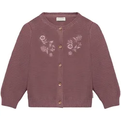 Noppies Strickjacke mit Blumenstickerei, rot, 80