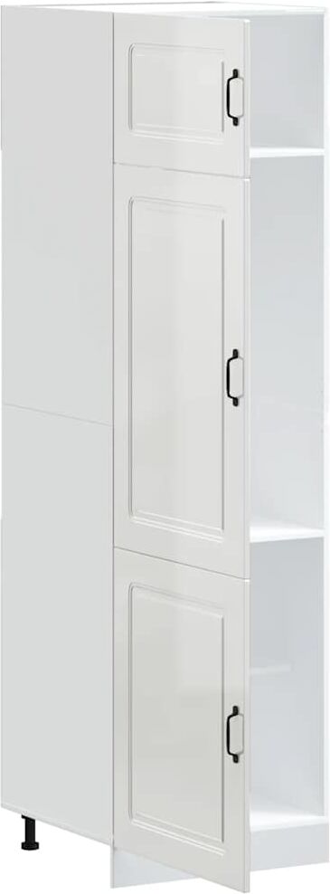 vidaXL Armoire de cuisine Kalmar blanc brillant bois d'ingénierie
