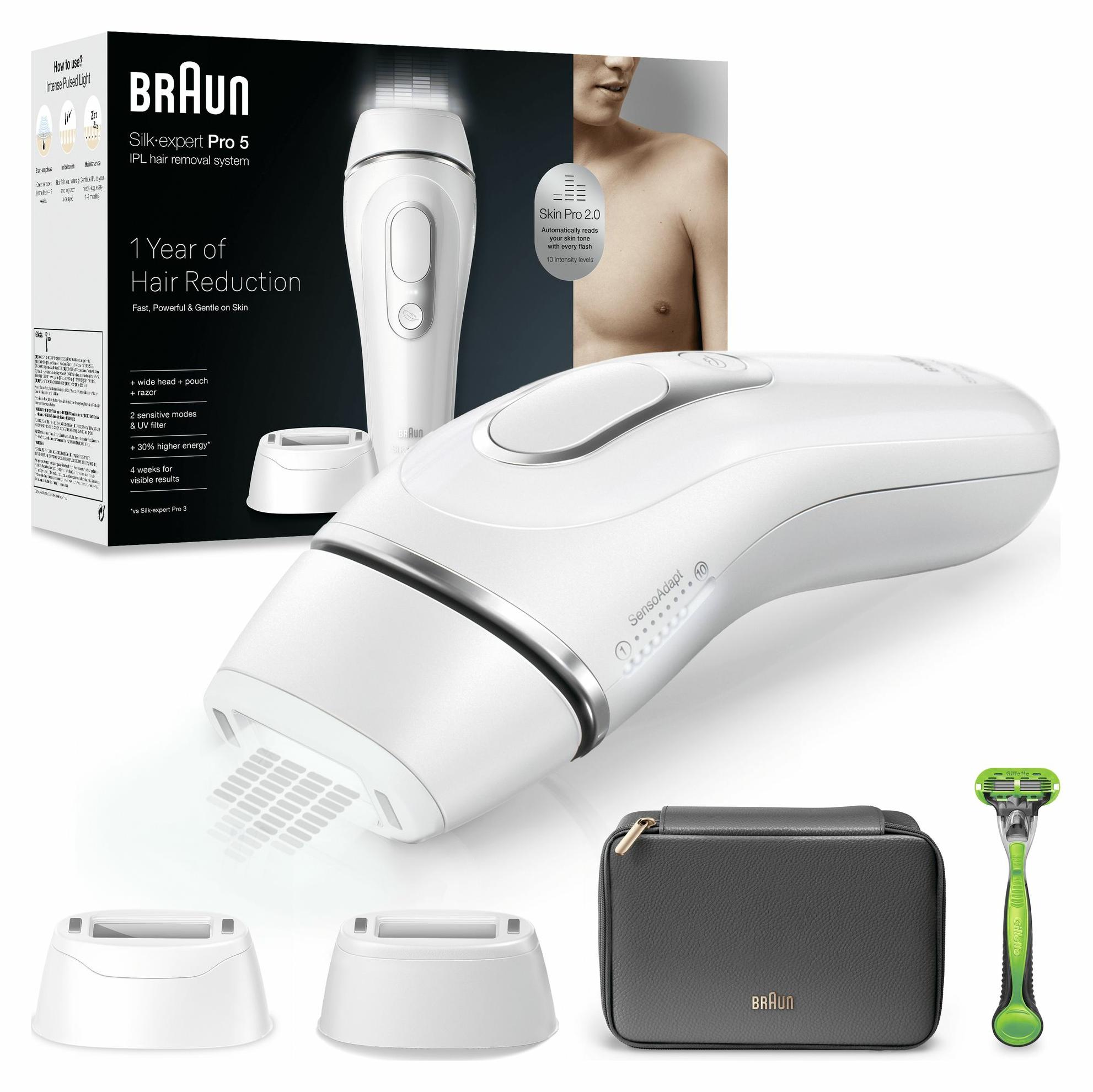 Braun Silk Pro 5 Epilierer PL5145 weiß und silber
