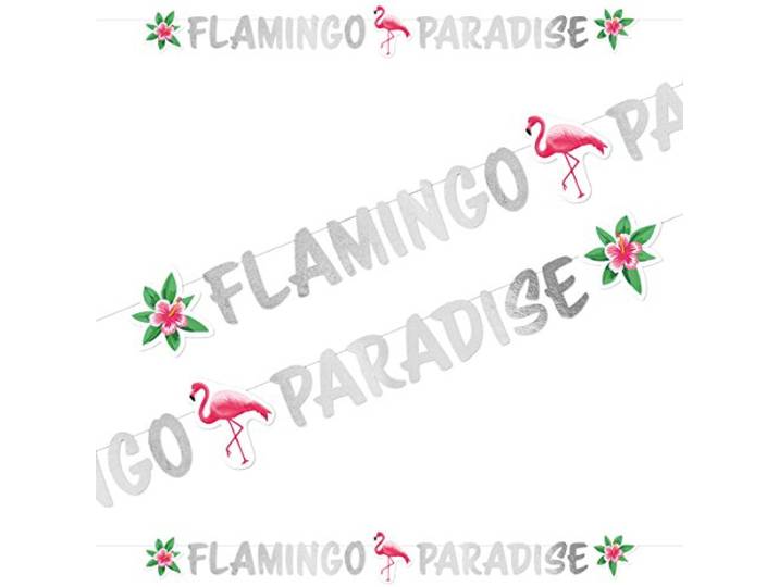 amscan 9903332 Partyketting om op te hangen, flamingo paradijs, meerkleurig