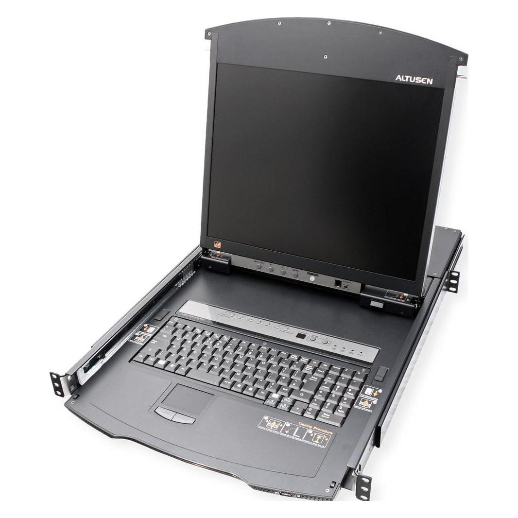 Aten KL1508AiN FR Cat.5 KVM over IP Switch 8-Port, 19"-LCD, Dual-Rail, FR-Layout (KL1508AiN F)