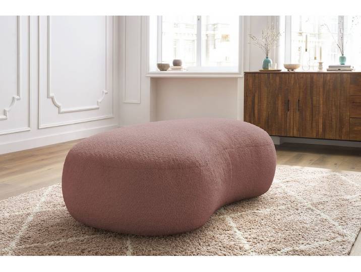 Pouf SAINT-GERMAIN tissu bouclette