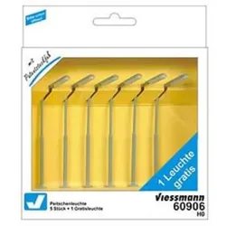 Viessmann 64906 Peitschenleuchte 5+1, LED weiß, 54 mm, Spur N