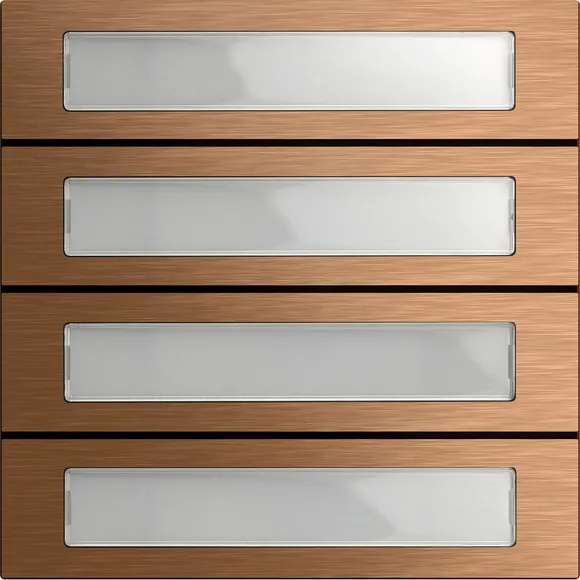 GIRA System 106, Ruftasten-Modul, Bronze, GIRA, Metall, Wand, IP54