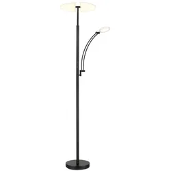 LED Stehlampe Stehleuchte Touchdimmer CCT Lesearm beweglich Schwarz H 183 cm