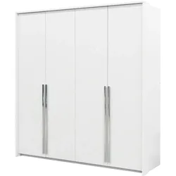 DREHTÜRENSCHRANK Giana mit 4 Türen, 210 cm, Weiß