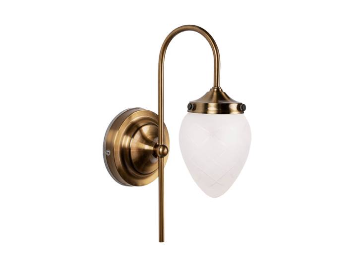 Nostalgische Wandlampe „Juni“ Weiss/Messing Globen Lighting