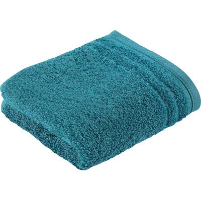 Gästehandtuch VOSSEN "Vienna Style Supersoft", blau (lagoon), B:30cm L:50cm, Walkfrottee, Baumwolle, Handtücher, im Set, supersoft Baumwolle