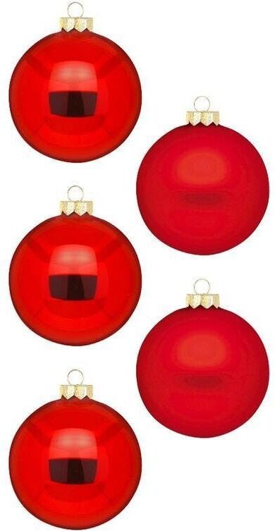 Weihnachtsbaumkugel "DECOR Weihnachtskug", rot, Ø:8cm, Glas, Weihnachtsbaumkugeln, Weihnachtsbaumkugel rot 8cm