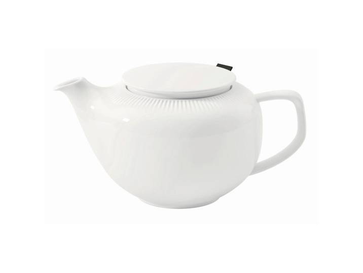 Villeroy & Boch Teekanne, Weiss, Keramik, 0,420 l,420 ml, 11.50x9.10x17.50 cm, Geschirr, Kannen & Karaffen, Teekannen