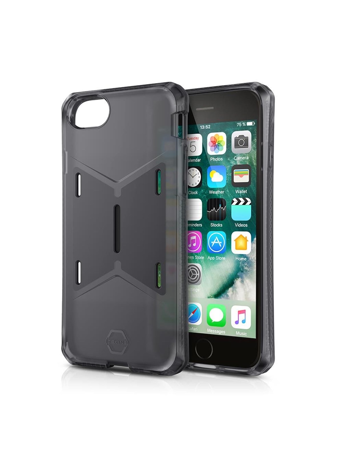 ITSKINS MAGNETA cover for iPhone 8 Plus / 7 Plus / 6s Plus / 6 Plus + phone holder for the car. Black