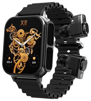 CaseAndConnect N22 Smart Watch With Health Monitor And 1.96 Inch HD Color Display black