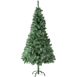 tectake Weihnachtsbaum künstlich mit Metallständer grün  Grün