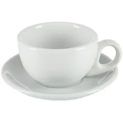Gastronoble Olympia Athena Kaffeetassen + Untertassen | stapelbar | 200 ml | 24 Sets