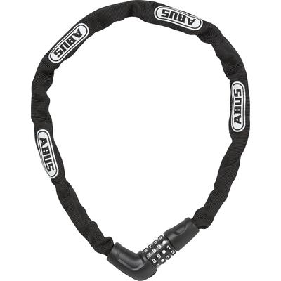 Kettenschloss ABUS "5805C/75 black", schwarz (schwarz, weiß), Sicherheitsschlösser