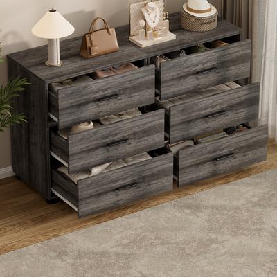 Rackcog 1/ 2 Pack Dressers with 6 Storage Drawers, Closet Organizers for Bedroom and Walk-in Closet