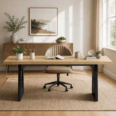 "70.86"" Executive Desk, Modern Computer Office Desk Workstation"
