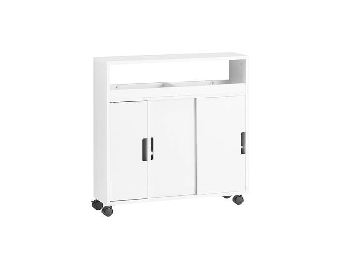 Meuble wc pour papier toilette effet bois blanc